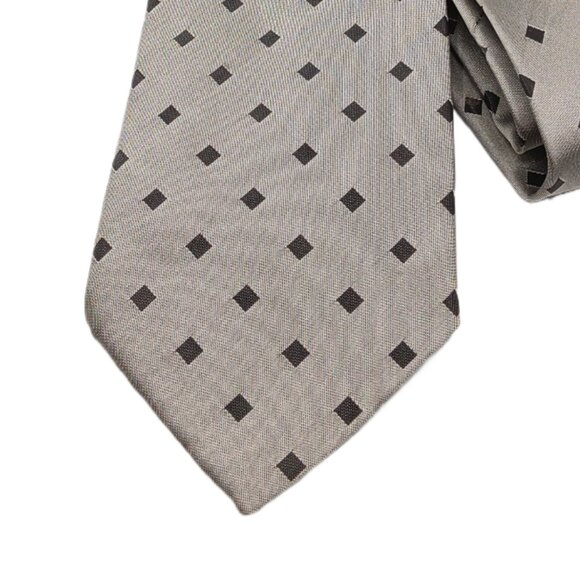 Perry Ellis Portfolio Geometric Tie Men’s 60.5” Black Diamond Silk Blend Wide - Picture 1 of 3